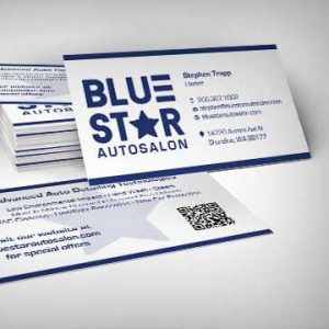 Blue Star Auto Salon Cards & Logo