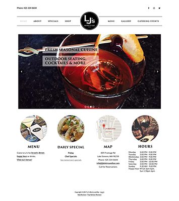 LJ’s Bistro and Bar Website Refresh