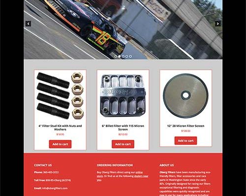 Oberg Filters Website Redesign